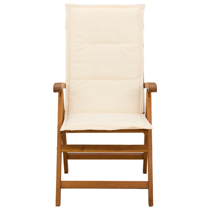 vidaXL Reclining Garden Chairs 6 pcs Natural Solid Acacia Wood 2