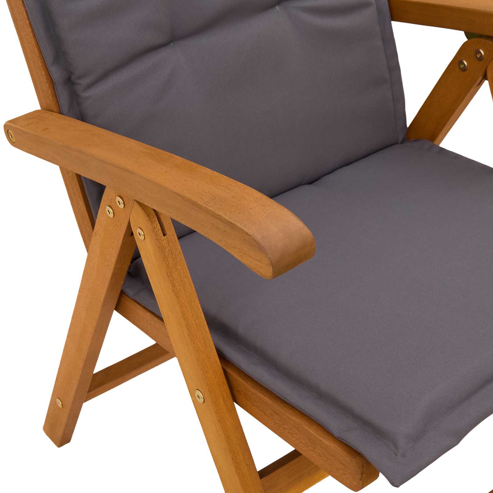 vidaXL Reclining Garden Chairs 6 pcs Natural Solid Acacia Wood 4