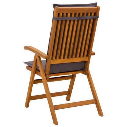 vidaXL Reclining Garden Chairs 6 pcs Natural Solid Acacia Wood 3