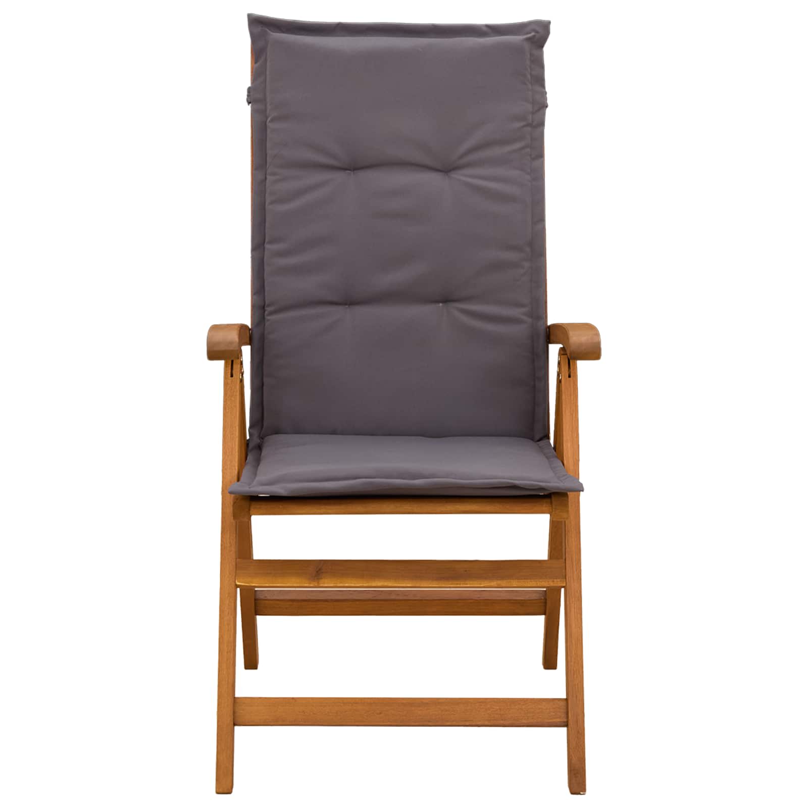 vidaXL Reclining Garden Chairs 6 pcs Natural Solid Acacia Wood 2