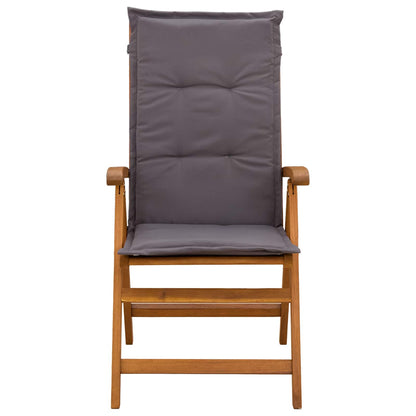 vidaXL Reclining Garden Chairs 6 pcs Natural Solid Acacia Wood 2