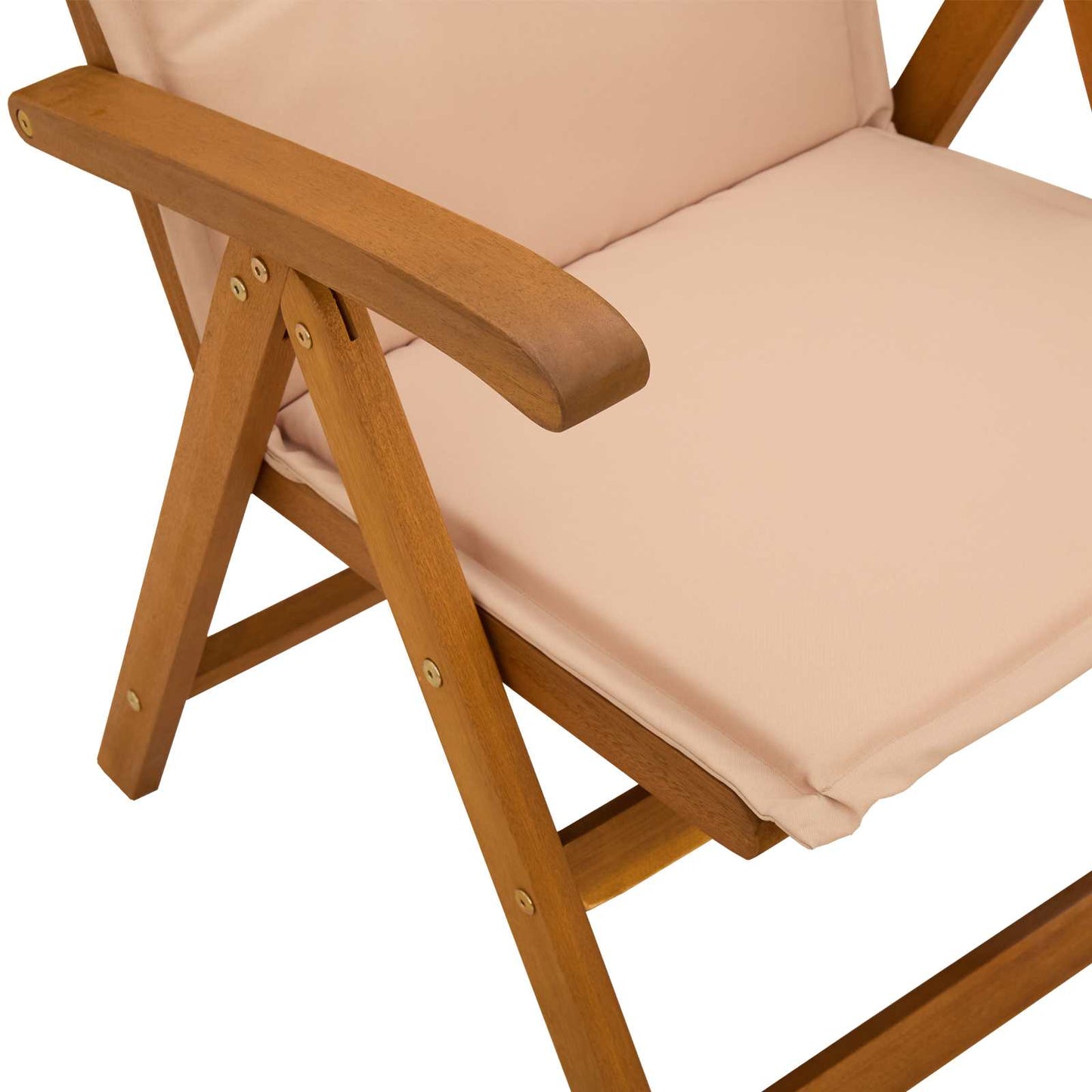 vidaXL Reclining Garden Chairs 6 pcs Natural Solid Acacia Wood 4