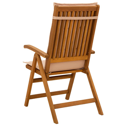 vidaXL Reclining Garden Chairs 6 pcs Natural Solid Acacia Wood 3