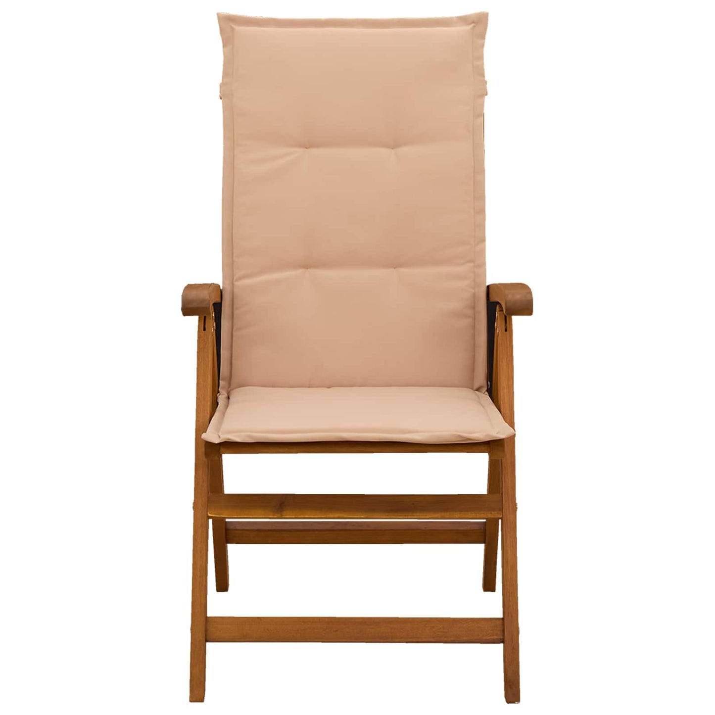 vidaXL Reclining Garden Chairs 6 pcs Natural Solid Acacia Wood 2