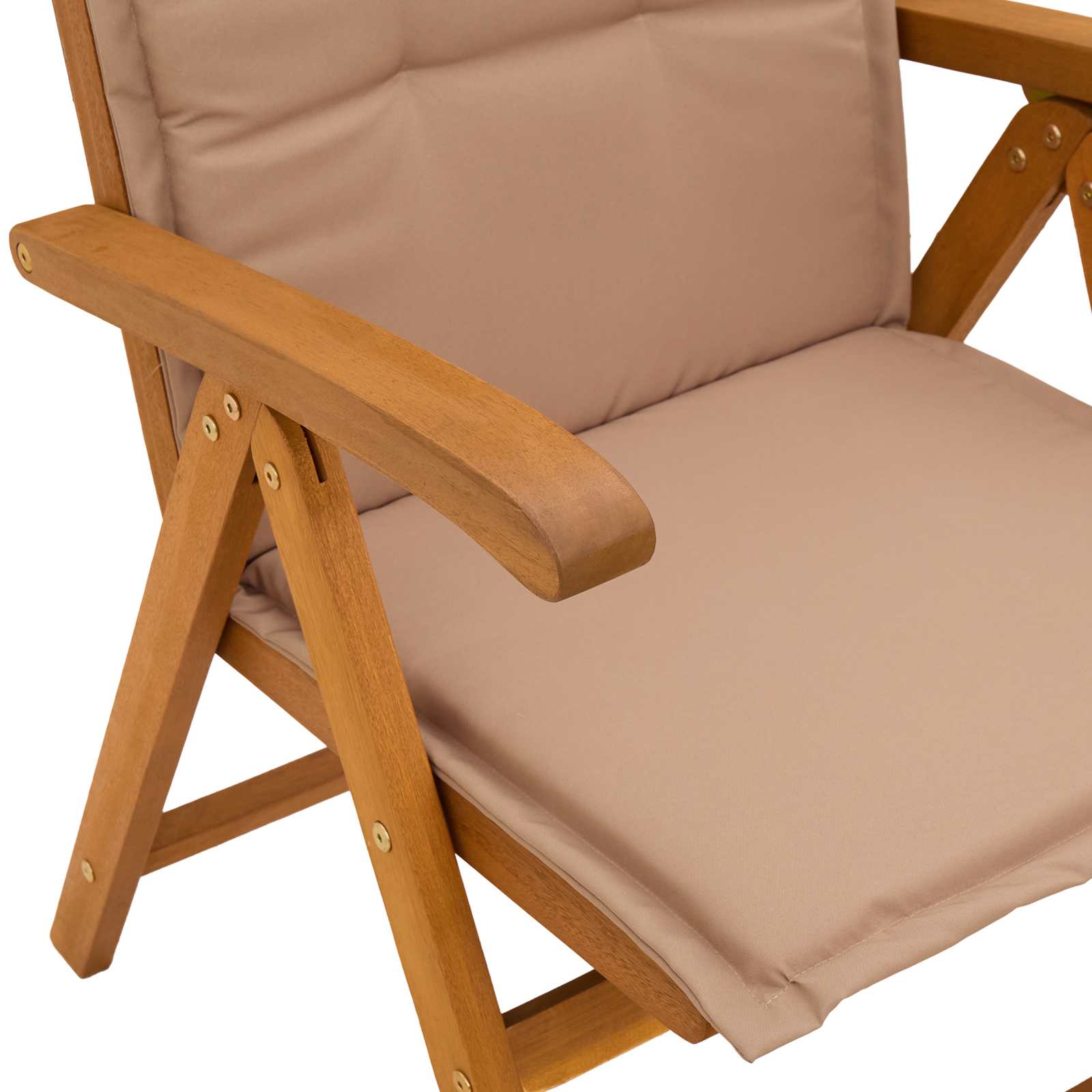 vidaXL Reclining Garden Chairs 6 pcs Natural Solid Acacia Wood 4