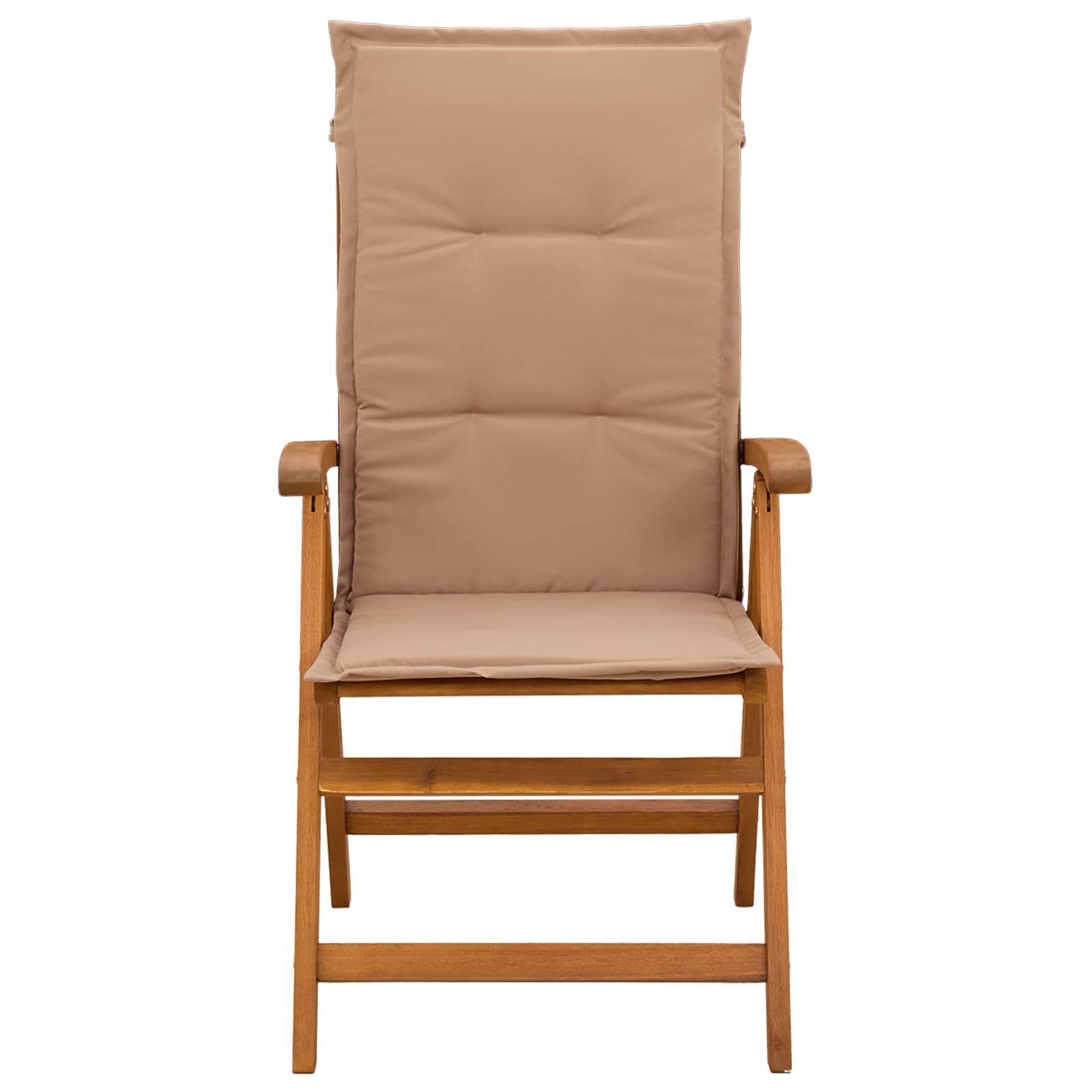 vidaXL Reclining Garden Chairs 6 pcs Natural Solid Acacia Wood 2