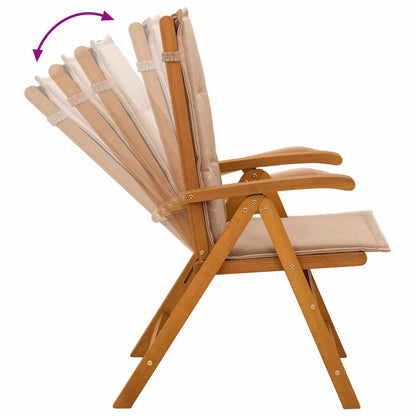 vidaXL Reclining Garden Chairs 6 pcs Natural Solid Acacia Wood 6