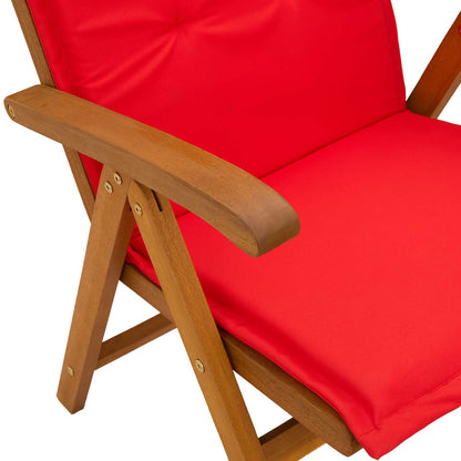 vidaXL Reclining Garden Chairs 6 pcs Natural Solid Acacia Wood 4