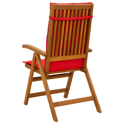 vidaXL Reclining Garden Chairs 6 pcs Natural Solid Acacia Wood 3