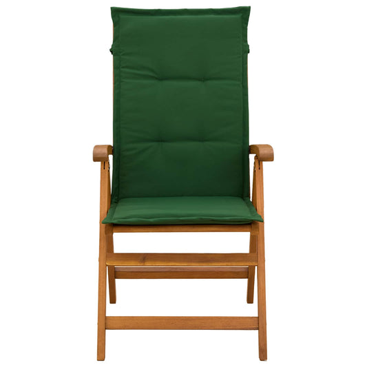 vidaXL Reclining Garden Chairs 6 pcs Natural Solid Acacia Wood 2
