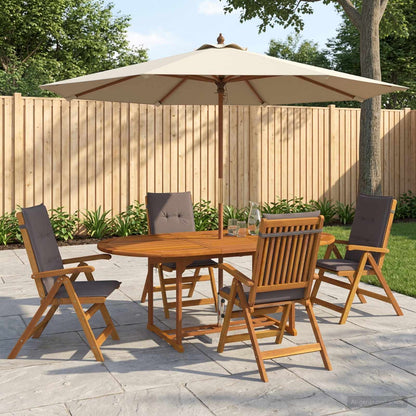 vidaXL 5-Piece Garden Dining Set Natural Solid Acacia Wood 1