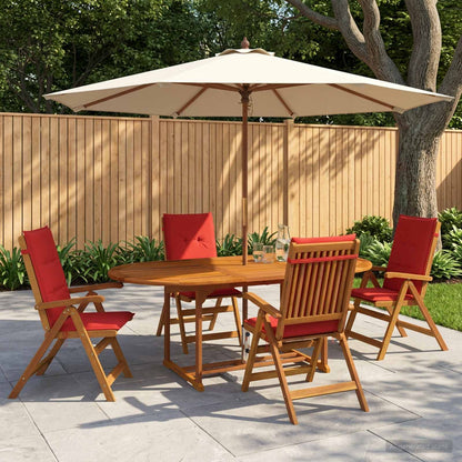 vidaXL 5-Piece Garden Dining Set Natural Solid Acacia Wood 1