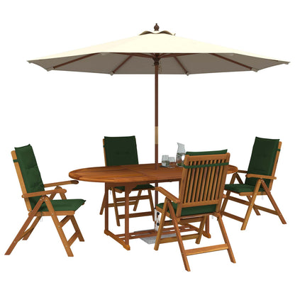 vidaXL 5-Piece Garden Dining Set Natural Solid Acacia Wood 3