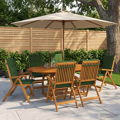 vidaXL 7-Piece Garden Dining Set Natural Solid Acacia Wood 1