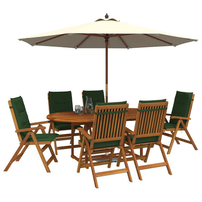 vidaXL 7-Piece Garden Dining Set Natural Solid Acacia Wood 3