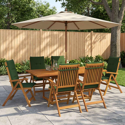 vidaXL 7-Piece Garden Dining Set Natural Solid Acacia Wood 1