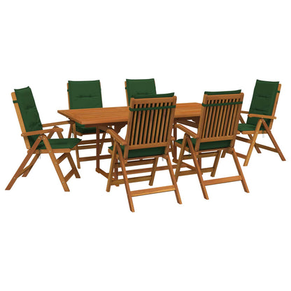 vidaXL 7-Piece Garden Dining Set Natural Solid Acacia Wood 2