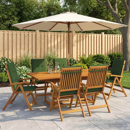 vidaXL 7-Piece Garden Dining Set Natural Solid Acacia Wood 1