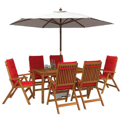 vidaXL 7-Piece Garden Dining Set Natural Solid Acacia Wood 3