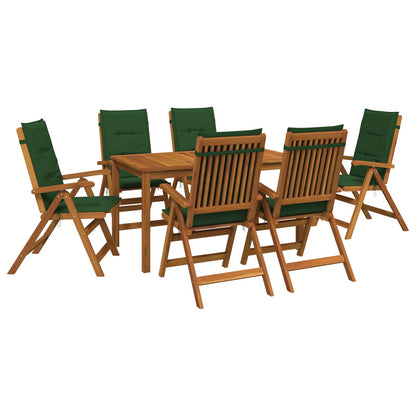 vidaXL 7-Piece Garden Dining Set Natural Solid Acacia Wood 2