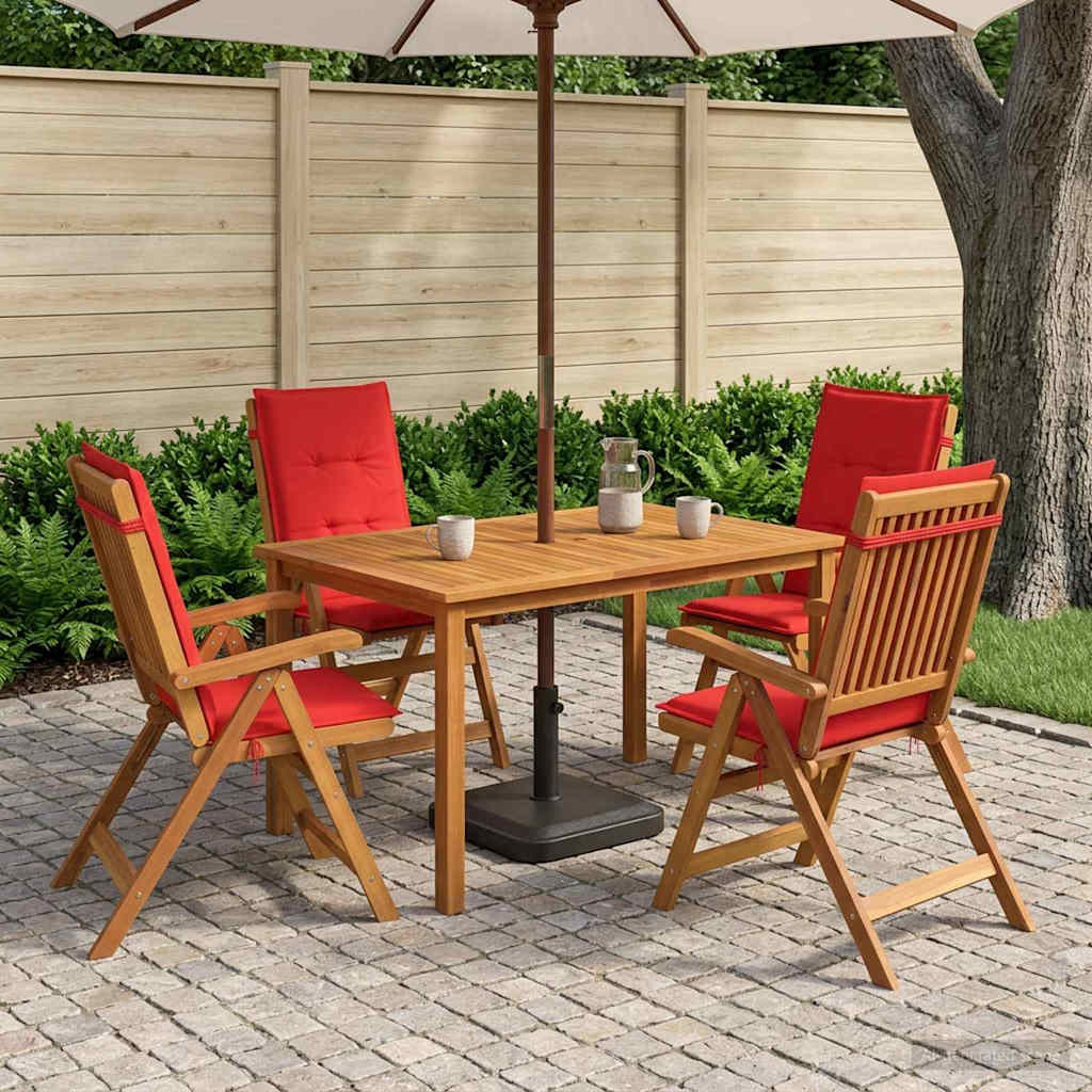 vidaXL 5-Piece Garden Dining Set Natural Solid Acacia Wood 1