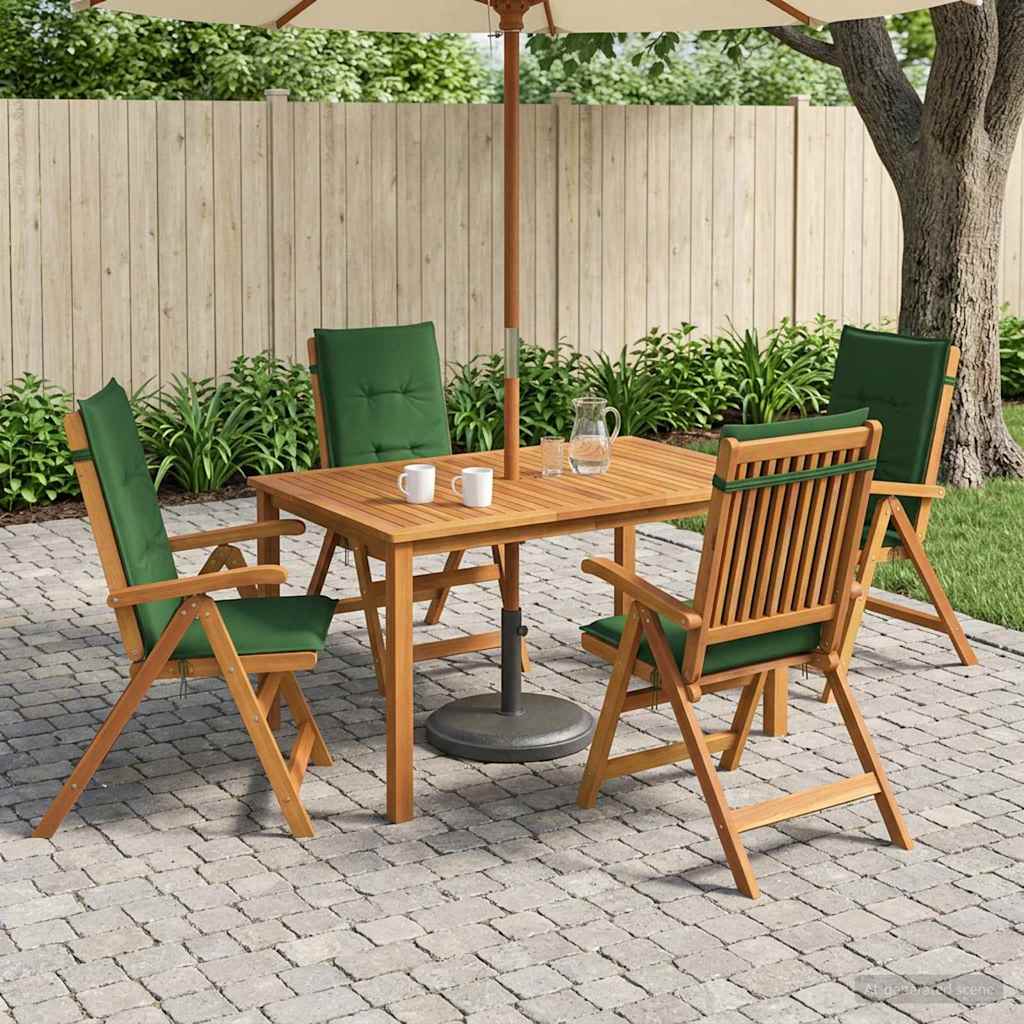 vidaXL 5-Piece Garden Dining Set Natural Solid Acacia Wood 1