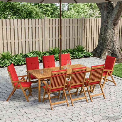 vidaXL 9-Piece Garden Dining Set Natural Solid Acacia Wood 1