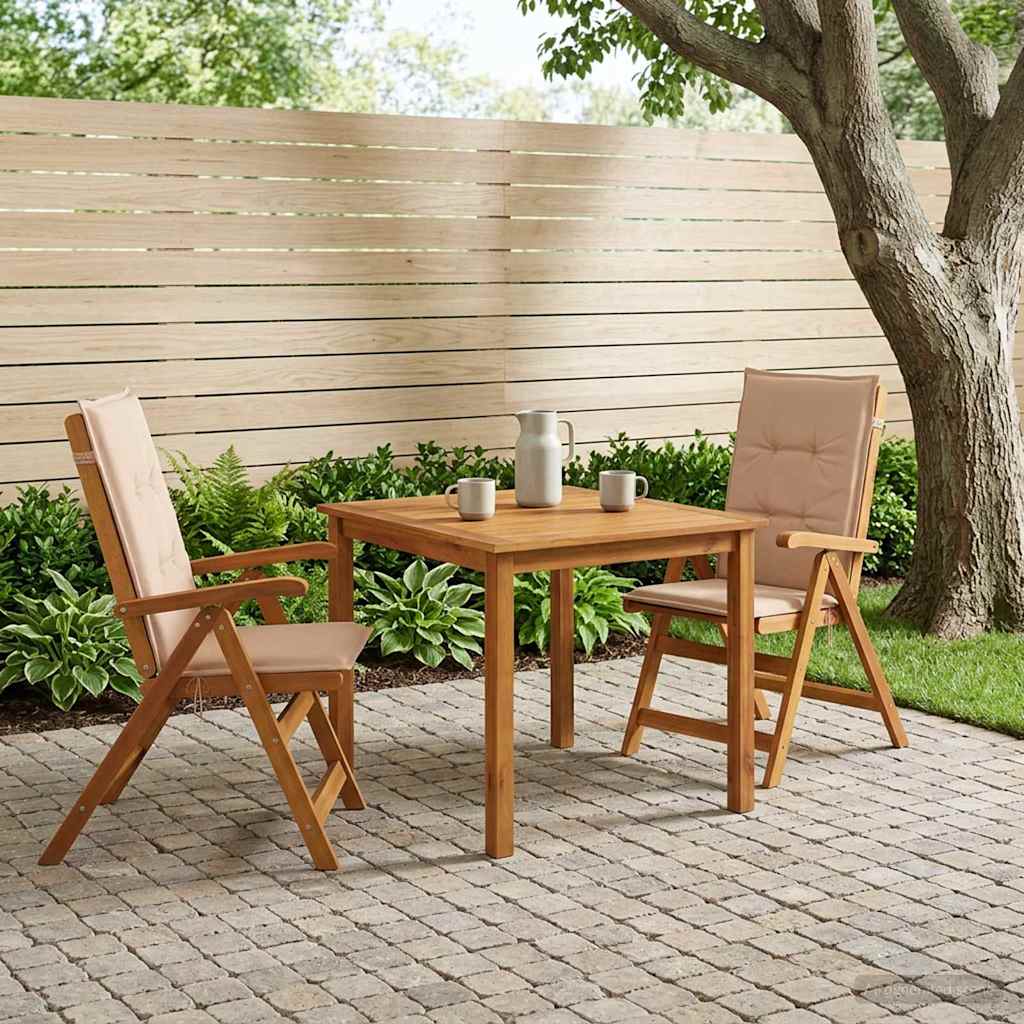 vidaXL 3-Piece Garden Dining Set 2-Seaters Solid Acacia Wood