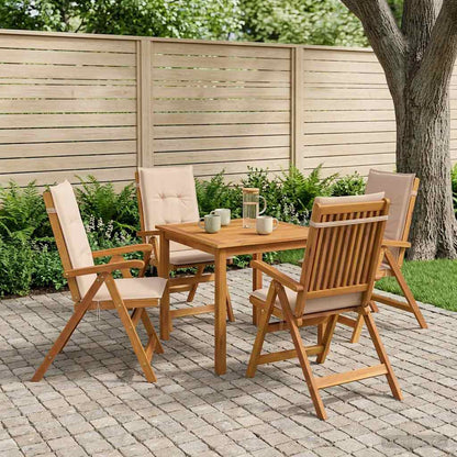 3-Piece Garden Dining Set 2-Seaters Solid Acacia Wood Beige