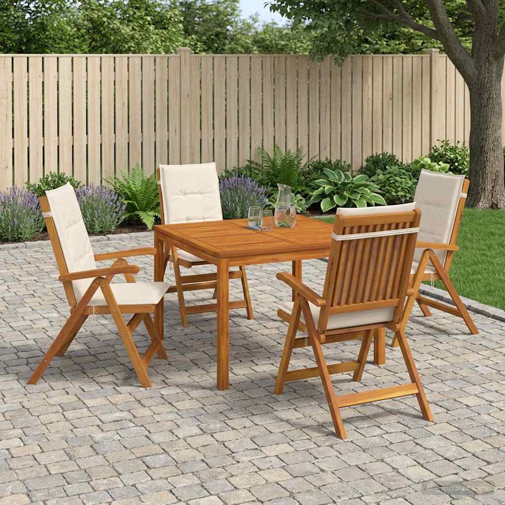 vidaXL Garden Dining Set Natural Solid Acacia Wood 1
