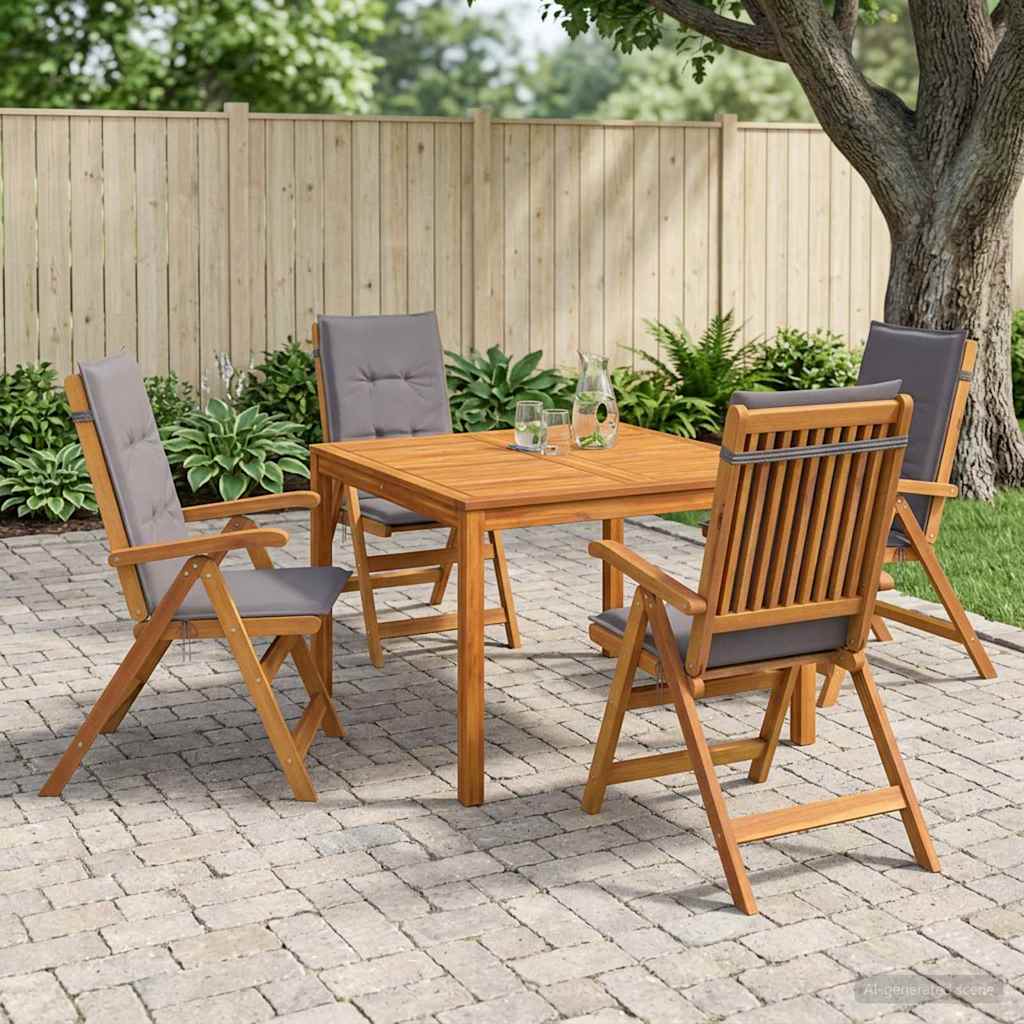 vidaXL Garden Dining Set Natural Solid Acacia Wood 1