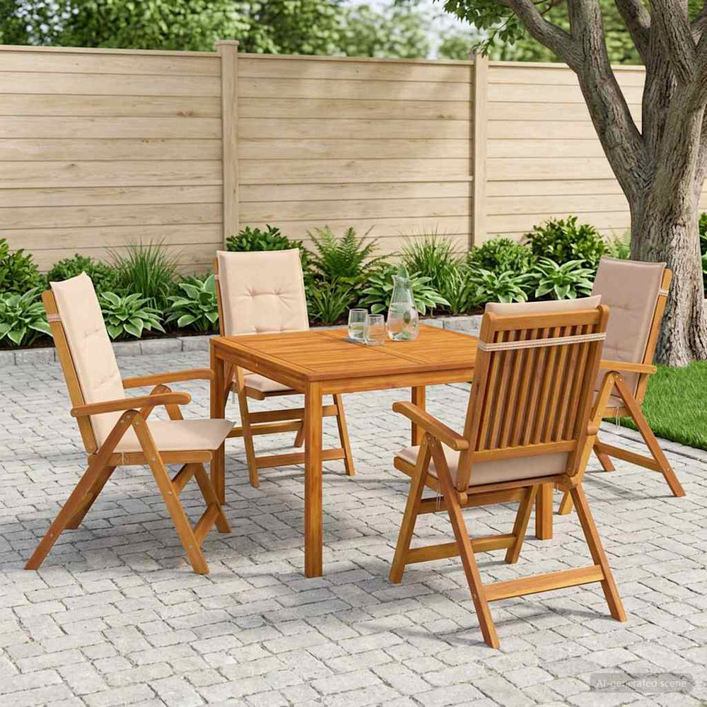 vidaXL Garden Dining Set Natural Solid Acacia Wood
