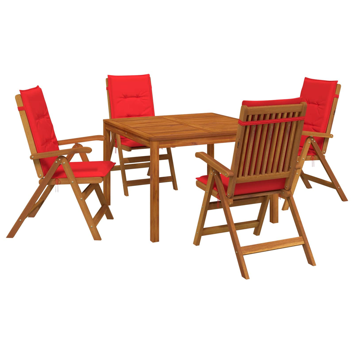 vidaXL Garden Dining Set Natural Solid Acacia Wood 2