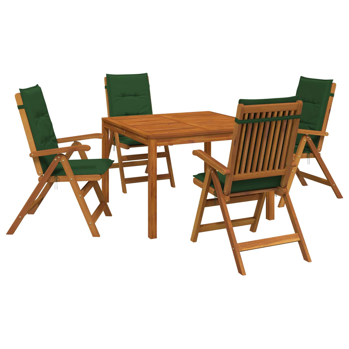 vidaXL Garden Dining Set Natural Solid Acacia Wood 2