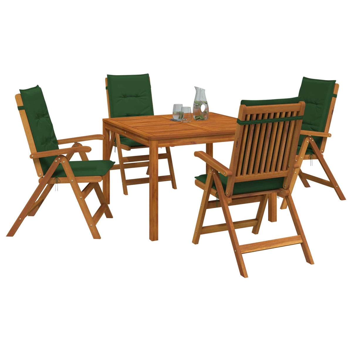 vidaXL Garden Dining Set Natural Solid Acacia Wood 3