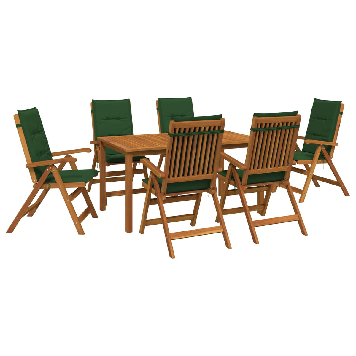 vidaXL Garden Dining Set 6-Seaters Natural Solid Acacia Wood 1
