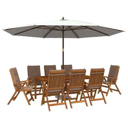vidaXL Garden Dining Set 8-Seaters Natural Solid Acacia Wood 3