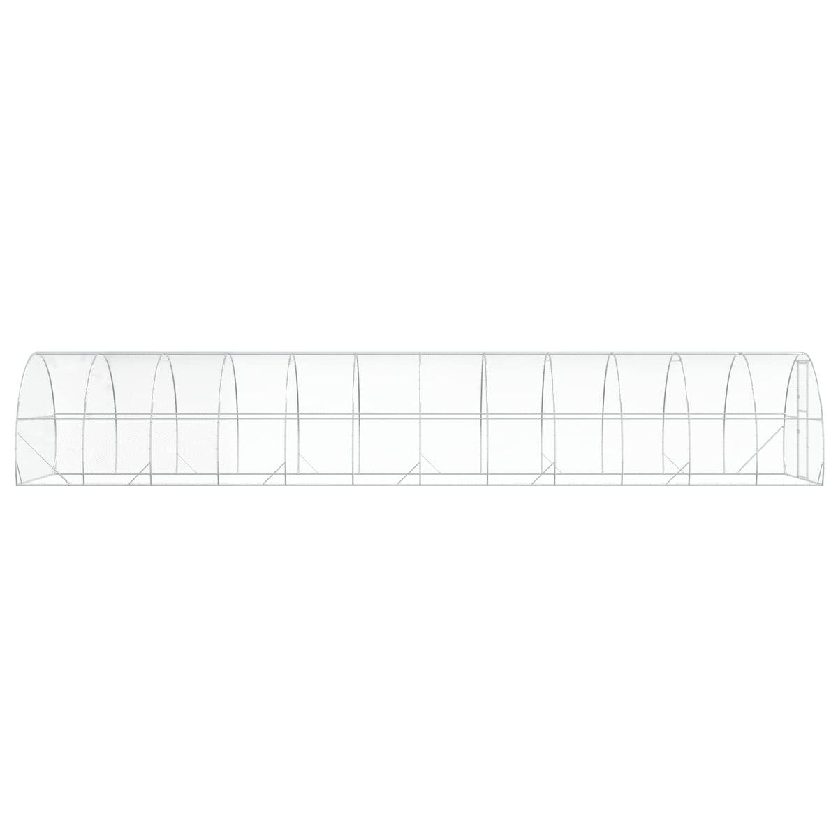 vidaXL Chicken Coop Silver 1200 x 300 x 200 cm Galvanised Steel 5