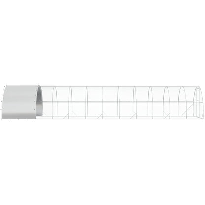 vidaXL Chicken Coop Silver 1200 x 300 x 200 cm Galvanised Steel 5