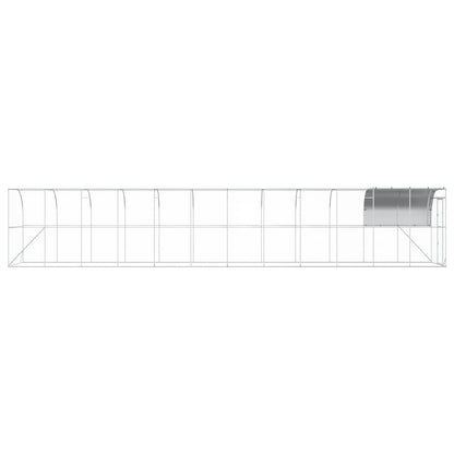 vidaXL Against Wall Chicken Coop Silver 1200 x 200 x 215 cm 5