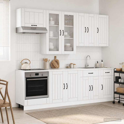 vidaXL Kitchen Unit LUCCA 8 pcs High Gloss White Engineered Wood 1