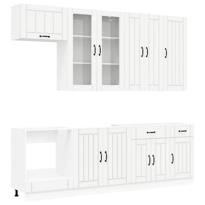 vidaXL Kitchen Unit LUCCA 8 pcs White Engineered Wood 2