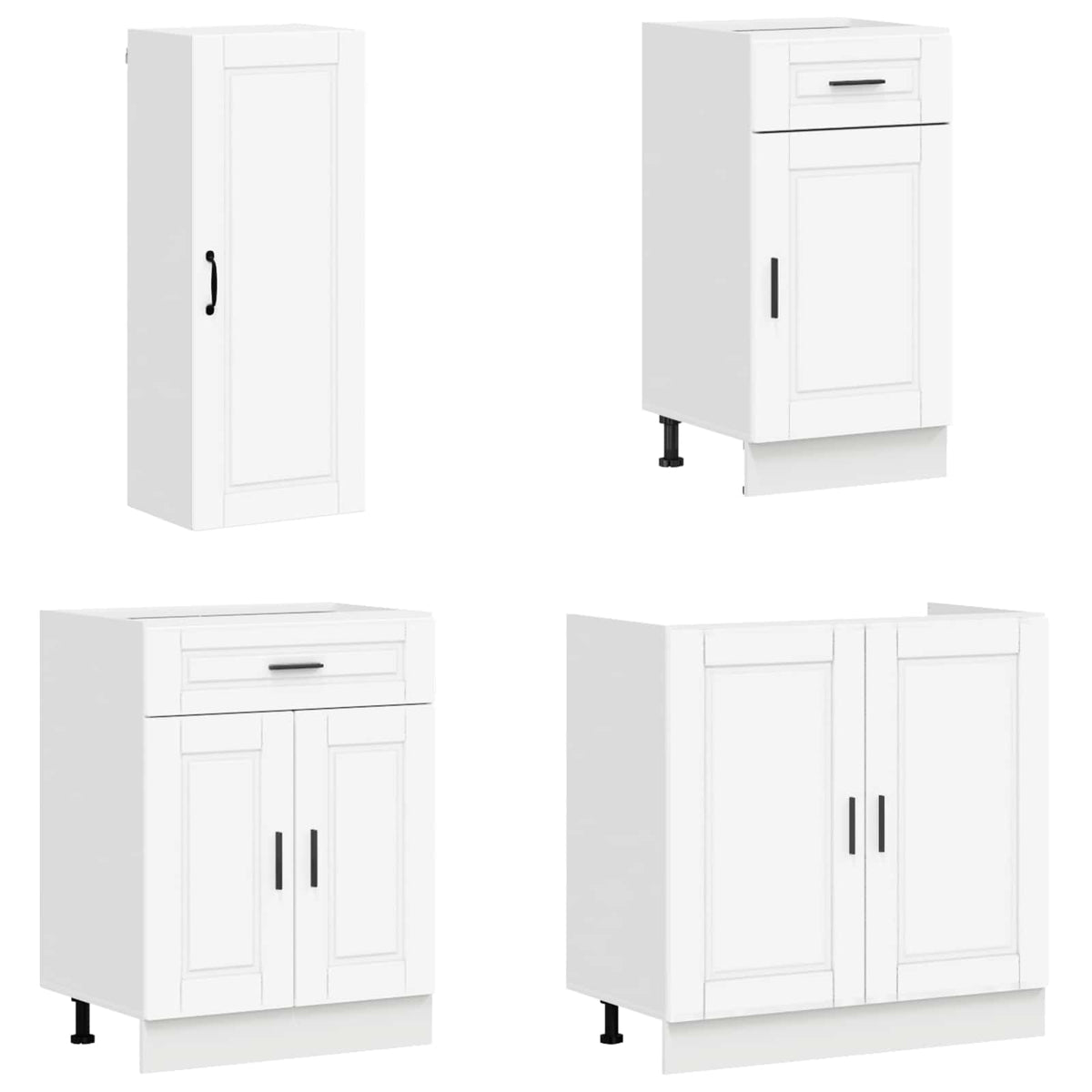 vidaXL Kitchen Unit PORTO 8 pcs White Engineered Wood 3