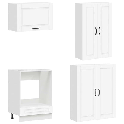 vidaXL Kitchen Unit PORTO 8 pcs White Engineered Wood 4