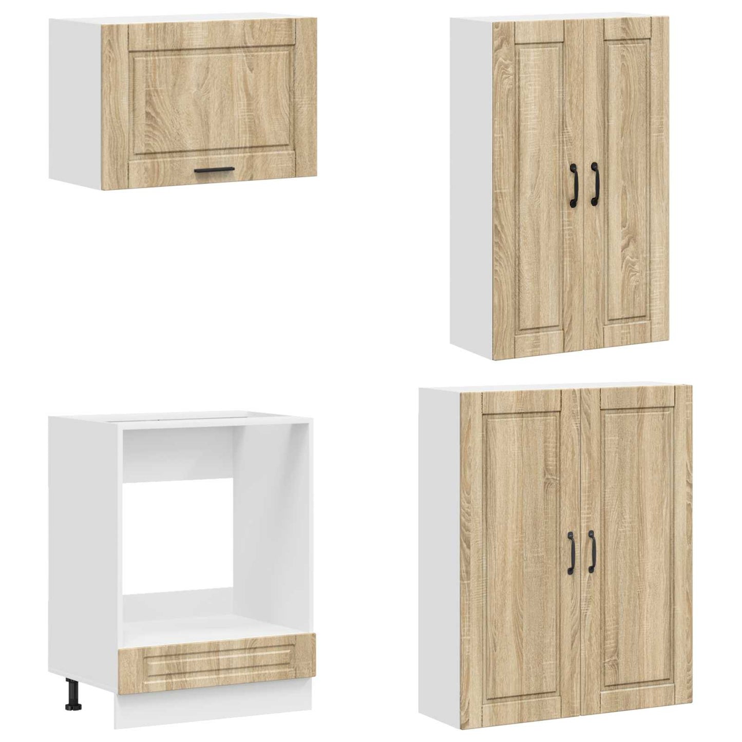 vidaXL Kitchen Unit PORTO 8 pcs Sonoma Oak Engineered Wood 4