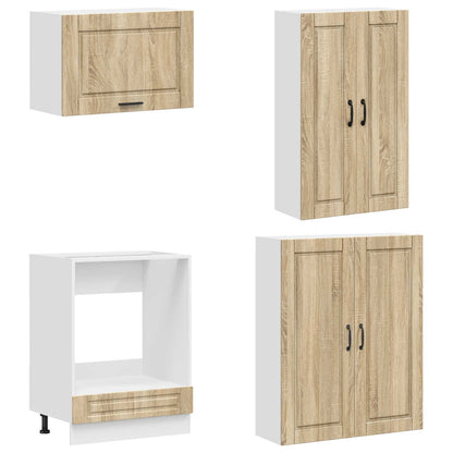 vidaXL Kitchen Unit PORTO 8 pcs Sonoma Oak Engineered Wood 4