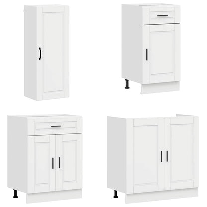vidaXL Kitchen Unit PORTO 8 pcs High Gloss White Engineered Wood 3