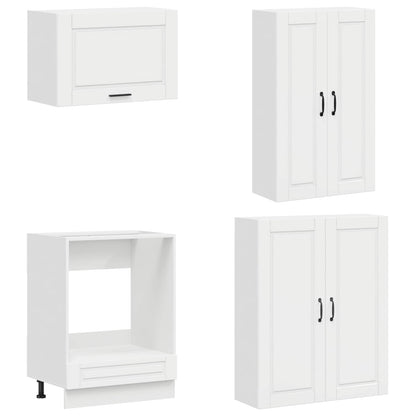 vidaXL Kitchen Unit PORTO 8 pcs High Gloss White Engineered Wood 4