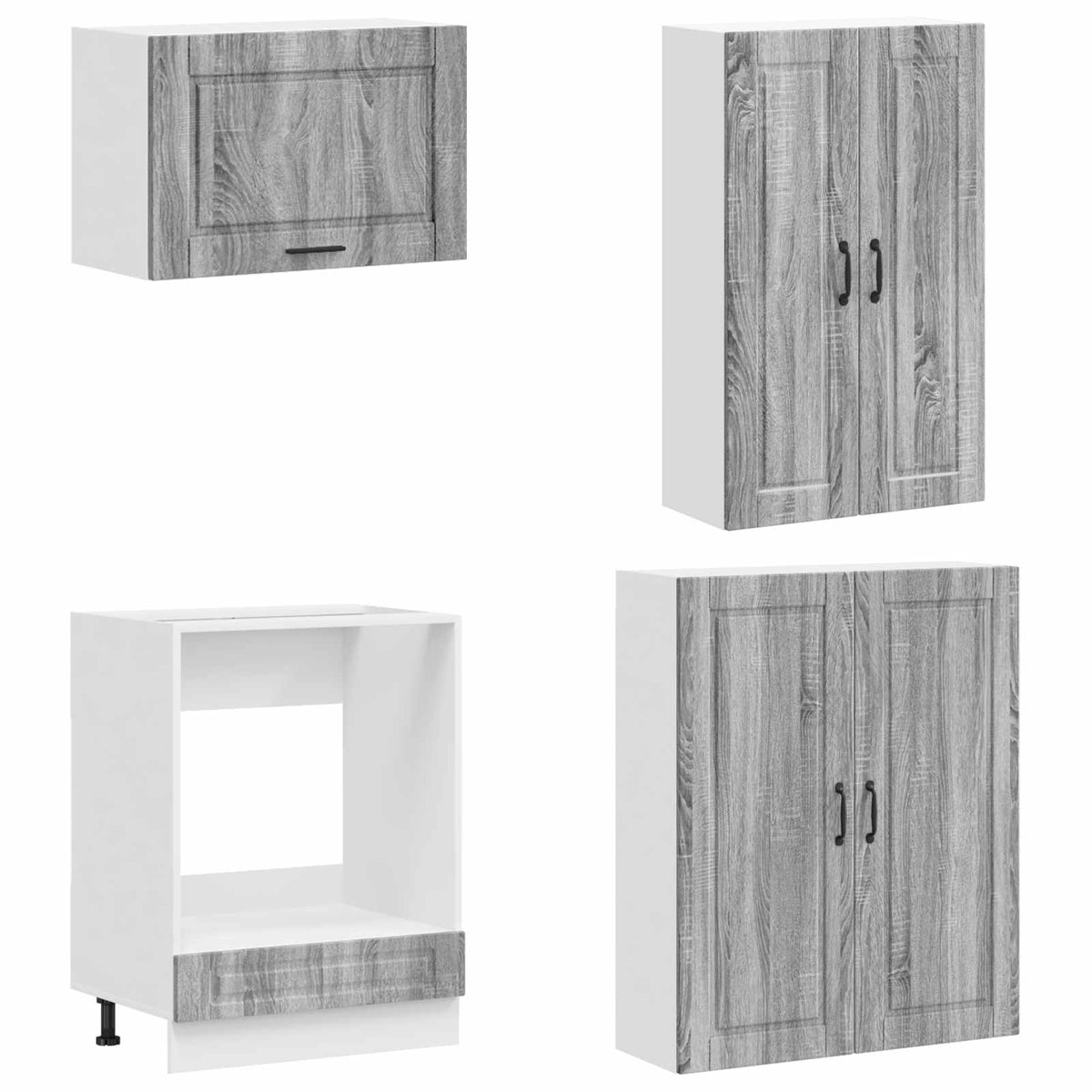 vidaXL Kitchen Unit PORTO 8 pcs Grey Sonoma Engineered Wood 4