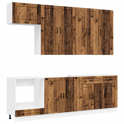 vidaXL Kitchen Unit PORTO 8 pcs Old Wood Engineered Wood 2